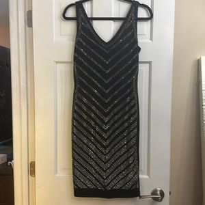 Black sequined dress-